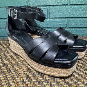 Vince Camuto Black Linoah Wedge